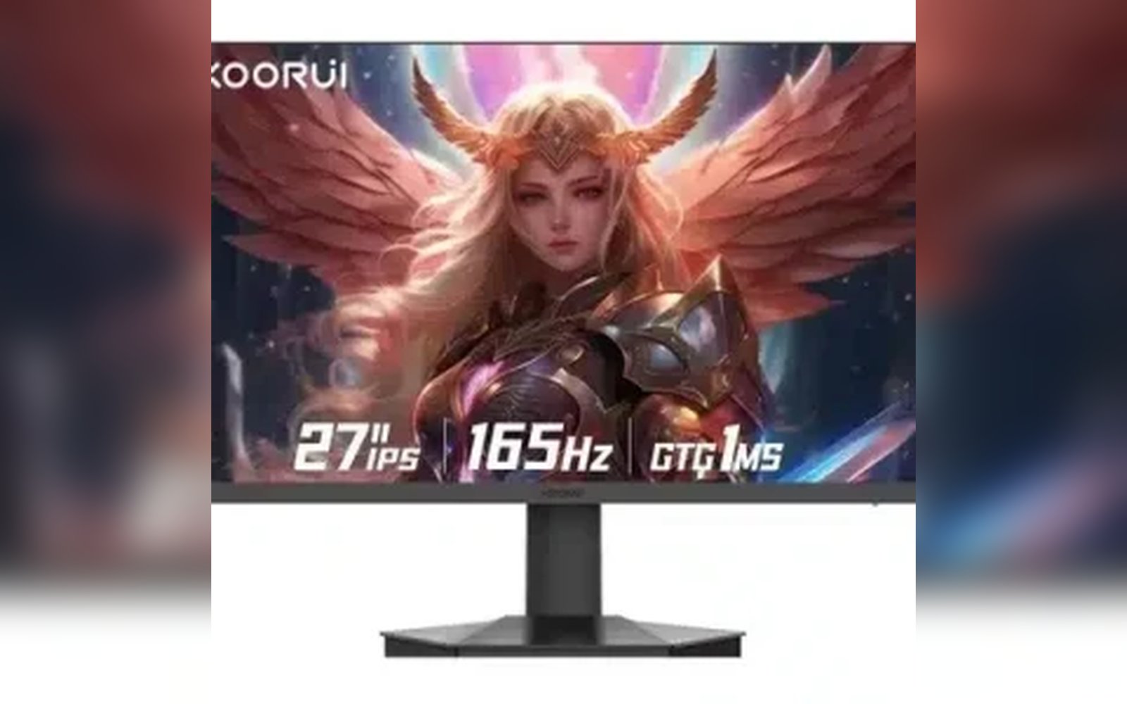 شاشة ألعاب KOORUI GN06 مقاس 27 بوصة، معدل تحديث 165 هرتز، زمن استجابة 1 مللي ثانية، دقة عالية كاملة، بتقنية IPS
