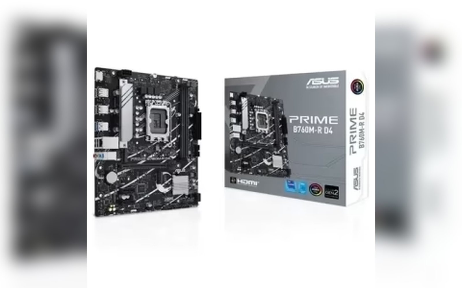 لوحة أم ASUS PRIME B760M-R D4 Micro-ATX - مقبس LGA1700، تدعم معالجات Intel من الجيلين 13 و12، ذاكرة DDR4، منفذ PCIe 4.0، منفذي M.2، منفذ USB 3.2