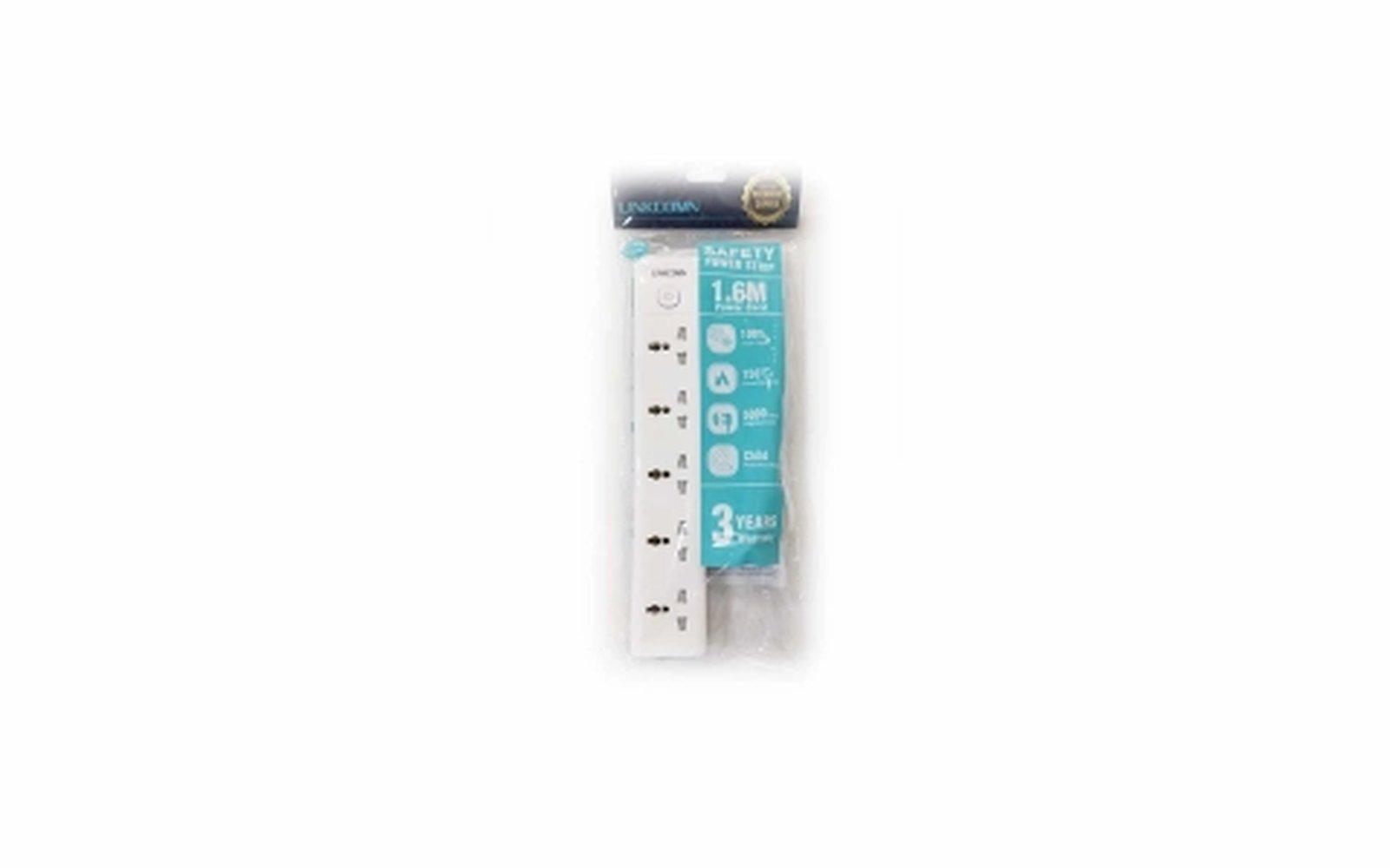 شريط طاقة LINKCOMN LC-PS501 بطول 1.6 متر - 5 منافذ كهربائية عالمية للمنزل والمكتب
