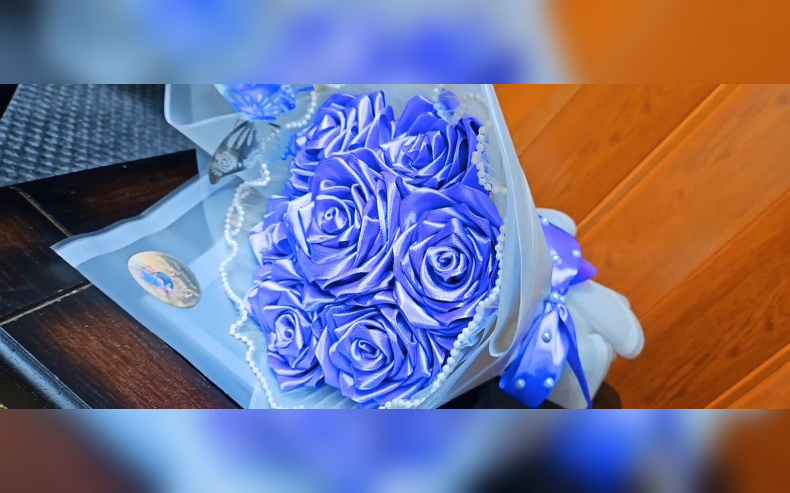 باقه ورد ساتان 💜