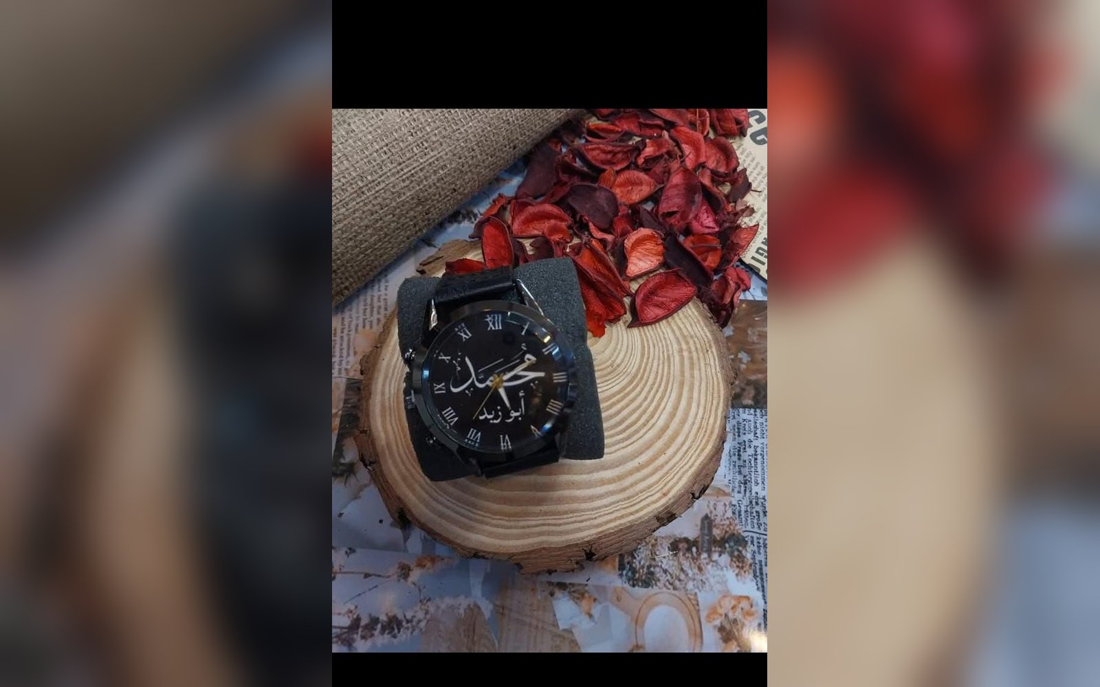 ساعه مع طباعة من اختيارك