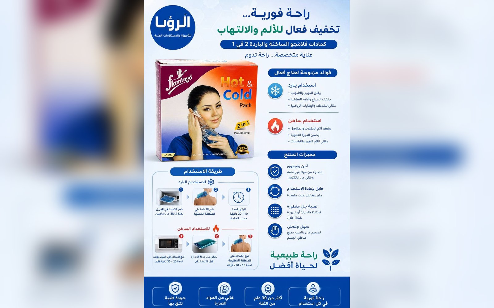 كمادات ساخنة و باردة